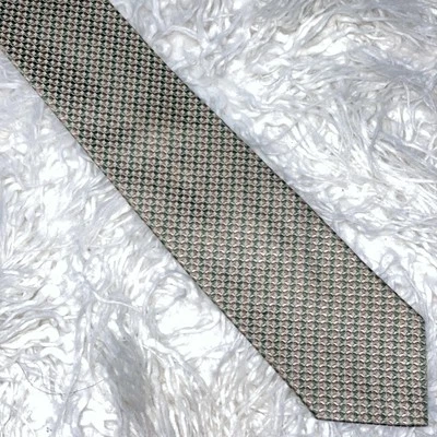 Bruno Piatelli 领带绿色和棕色 100% 真丝手工制作 — 第 1/3 张图片