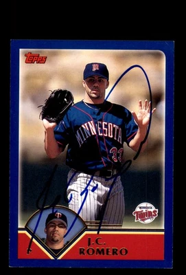 Signed Baseball Card Auto J.C. Romero 2003 Topps #545 Minnesota Twins - Image 1 of 2