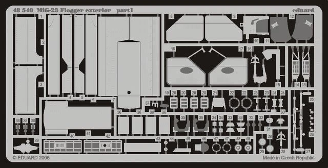 EDUARD 48540 FOTOCOUPÉ AVION MIG-23 FLOGGER ESTERNO 1/48 (PER KIT ITALERI) - Immagine 1 di 1