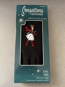 Guantes de vellón Isotoner Sensations para mujer talla única vintage NUEVO - Imagen 1 de 6