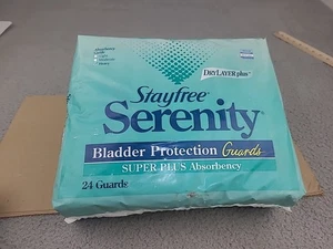 Vintage NOS Stayfree SERENITY Blasenschutz schwer SUPER PLUS 24 - Bild 1 von 9