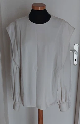celine bluse cremeweiß gr 38 brustbr 48 länge 69 arml.63cm - Bild 1 von 3
