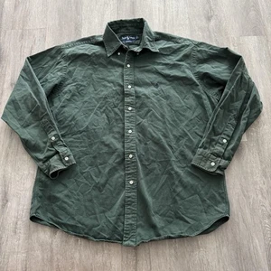 Camisa Ralph Lauren Para Hombre Grande Verde Blake Abotonada Oxford Algodón Manga Larga - Imagen 1 de 5