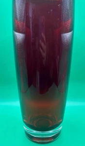 Vintage Rot❤️Böhmische 24% Bleikristall Vase Tschechien Größer Wunderschön - Bild 1 von 24