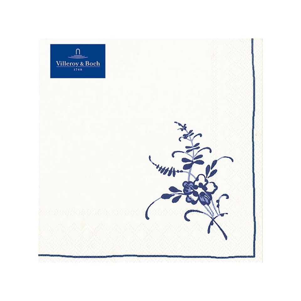 Villeroy & Boch Vieux Luxembourg Paper Napkins, 20pcs - 33x33cm 33 x 33cm White - Image 1 of 1