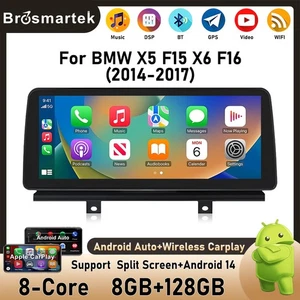 12,3" Android 14 Autoradio Apple CarPlay 8+128GB DAB+ für BMW X5 F15 X6 F16 NBT - Bild 1 von 15