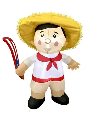 Pequeño inflable de Navidad de 4 pies Puerto Rico 🇵🇷🎄 Foto 1 de 4