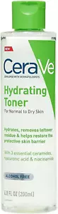CeraVe Hydrating Toner - Non-Alcoholic, Hyaluronic Acid, Niacinamide - 6.8 Fl Oz - Picture 1 of 8