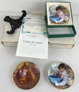 Vtg. 1995/'97 Father's Day 3.25" Collector's Plates by Donald Zolan & Rob Anders - Picture 1 of 10