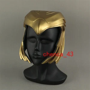Wonder Woman 2 Diana Prince Golden PVC Masks Armor Helmet Cosplay Costume Props - Picture 1 of 7