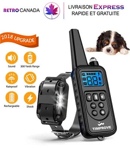 Collier de dressage pour chien, Rechargeable,Étanche avec bip, vibration et choc - Picture 1 of 7
