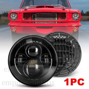 7" Round LED Headlight Projector Hi/Lo Bulb For Ford Mustang 1964-1973 F600 F700 - Picture 1 of 15
