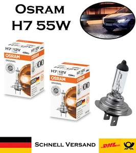 2x Osram H7 55W 12V PX26d 64210 Scheinwerfer Fernlicht Abblendlicht Ersatz Birne - Picture 1 of 5