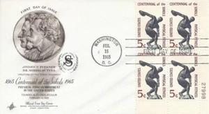 1262 5c SOKOLS - 1st Sokol Centennial Commemorative Stamp Comm. cachet PlB4 - Picture 1 of 1