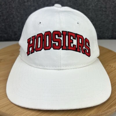Vintage Indiana Hoosiers Hat Cap Snapback Adjustable Champion White Spellout EUC - Image 1 of 4