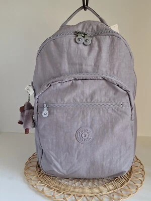 Mochila Kipling Seoul Extra Grande 17"h Nueva con Etiquetas, Gris Paloma Foto 1 de 4