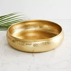 Round metal handcrafted bowl urli - Picture 1 of 3