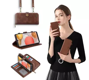 Detachable Wallet 2 in 1 Zipper Cash PU Leather Purse with Removable Case - Picture 1 of 10