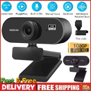 Full HD 1080P/2K Webcam USB AutoFocus Webkamera mit Mikrofon für PC Laptop - Afbeelding 1 van 18