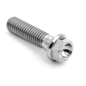 M12 Titanium Hex Flange Bolt 40mm Screw FINE 1.25 thread CNC Gr5 Ti Light- 25g - Picture 1 of 2