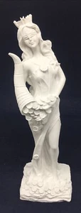 Figura De La Diosa De La Fortuna Acabado Blanco 28cm X 9cm - Imagen 1 de 2