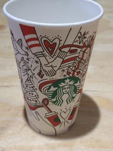 Starbucks Christmas Paper Cup 2017 Collctors Special Price Five Dollars Each - Picture 1 of 7