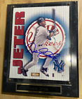 New York Yankees Derek Jeter Signed 8X10 Photo On Black Plaque W/Name Plate