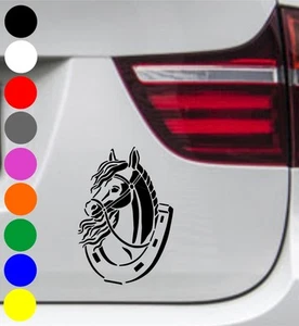 WD Autoaufkleber PFERD PONY HUFEISEN Tuning Aufkleber Sticker Decal 14x10cm BMW - Bild 1 von 1