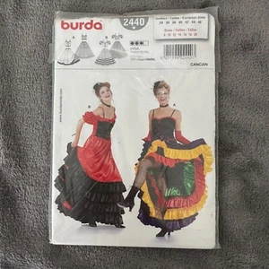 Burda 2440 Cancan Corset and Skirt Costume Sewing Pattern Sz 8–20 (34–46) Uncut - Picture 1 of 7