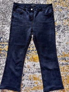 Bootleg Grey Stretchy Jeans UK Size 14 with Slimming Features and Pockets - Picture 1 of 8