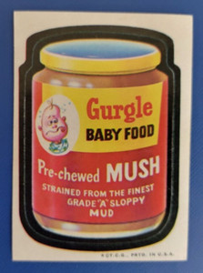 1973 WACKY PACKAGES SERIES 2 TAN BACK    GURGLE BABY FOOD     EX