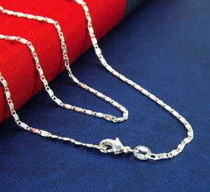 Silberkette  begehrte S-Kett Kette Sterling Silber platti. 45,50,55,60,65, 70 cm - Bild 1 von 2