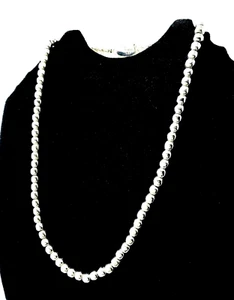 Taxco Mexican Sterling Silver Ø6 mm Ball Chain Necklace 19"/48 cm, 46 grams - Picture 1 of 12