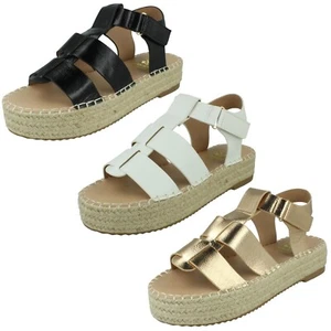 Mujer Down to Earth Plataforma Gladiadores Alpargatas Con Tobillo Tira - F1R2084 - Imagen 1 de 28