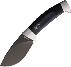 Browning Black Laminate Wood Stainless Fixed Blade Skinner Knife w/ Sheath 0371 - Picture 1 of 1