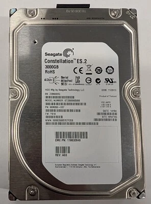 Seagate Constellation ES.2 3TB Internal 7200RPM 3.5" (ST33000650SS) SAS HDD - Image 1 of 2