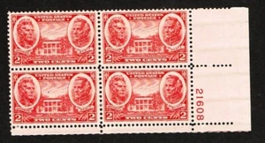 1936-7 U.S. COMMEMORATIVE 2c ARMY JACKSON Plt#Blk of 4 Sc#786 M/NH/OG GEM! - Picture 1 of 1