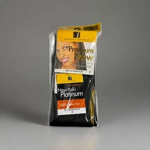 Premium jetzt neu Yaki Platinum 100 % Echthaar gewebt von Sensationnel 1B 14 Zoll - Bild 1 von 5