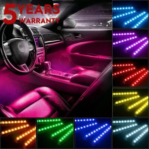 Color RGB Motorcycle ATV 48LED Neon Under Glow Accent Light Strip Music Control - Foto 1 di 15