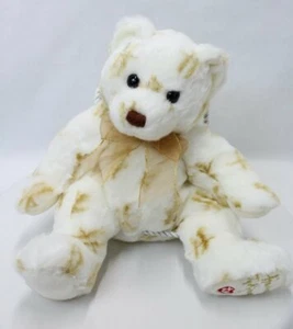 TY Harrods Teddy Bear Toy Kingdom Beanie Baby White & Gold 12" Plush - Picture 1 of 12