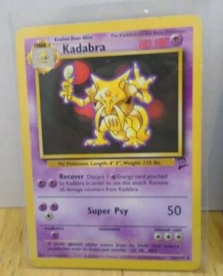 Pokemon Card Base Set 2 46/130 Kadabra Uncommon Non Holo LP - Image 1 of 4