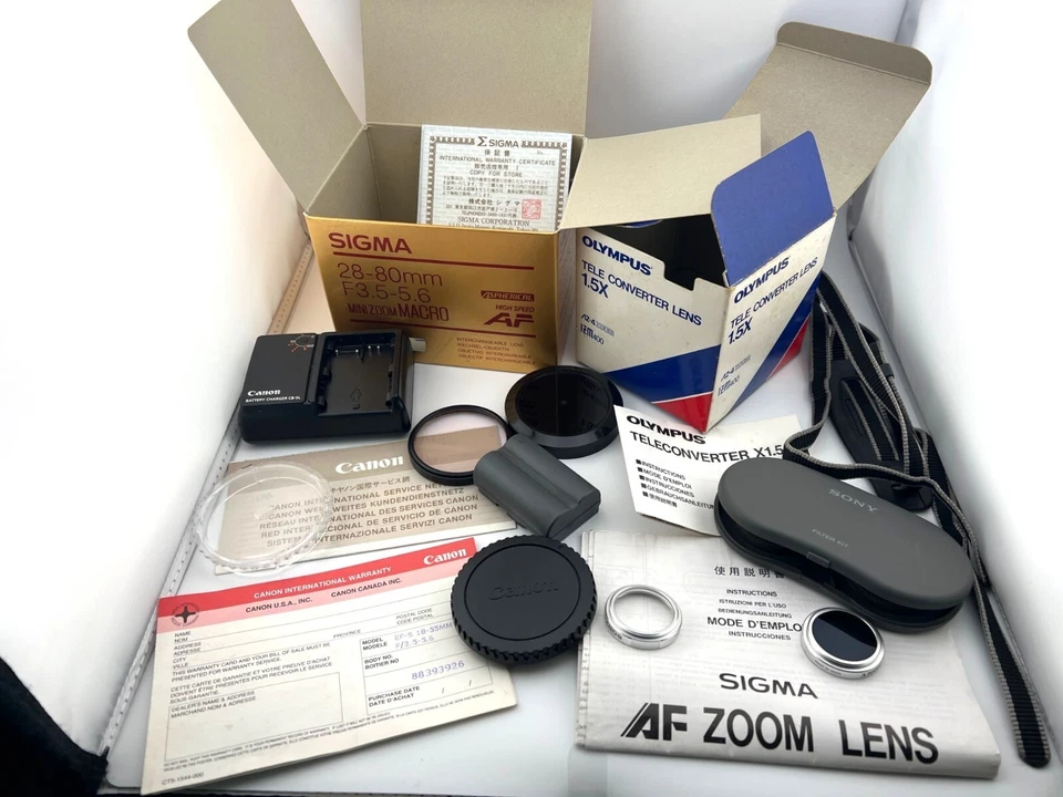 Camera Bundle Sigma 28-80mm Lens Olympus Teleconverter X1.5 Lens Sony Filter Kit - Image 1 of 4