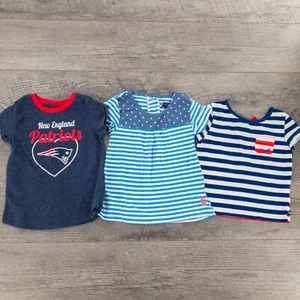 Lote Ropa Verano Niñas Niños Talla 2T Manga Corta Camisetas Rojo Azul Patriots - Imagen 1 de 10