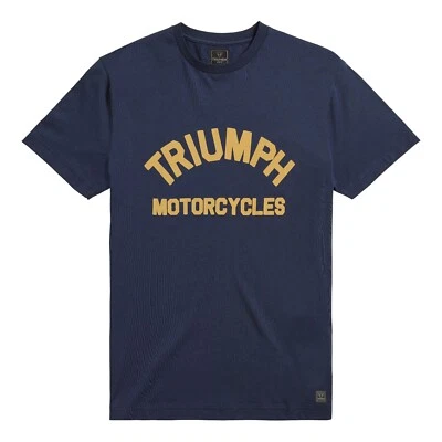 TRIUMPH SHIRT GENUINE TRIUMPH BURNHAM T-SHIRT NAVY BLUE TRIUMPH T SHIRT X-LARGE - Image 1 of 2