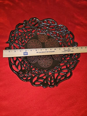 Plato decorativo de diseño festoneado redondo de 16"" / pieza central de placa  Foto 1 de 4