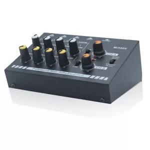 Mini mezclador de audio estéreo/mono de 4 canales micrófono/interruptor de música sintonizador digital para el hogar - Imagen 1 de 5