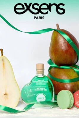 Huile de massage chauffante comestible Arôme Pomme-Poire. - Photo 1/3