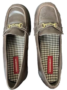 UNIONBAY Brown Faux Leather Y2K Chunky  Heel SLIP ON Shoes Loafers Women’s SZ 7M - Picture 1 of 4
