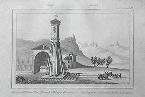 Transport des Glockenturms Notre Dame Palazzo Crescentino. LEMAITRE.Artaud.1835 - Bild 1 von 1