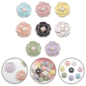 Stunning Floral Embellishment Buttons with Rhinestone and Pearl Accents - Picture 1 of 44